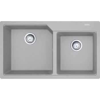 Franke UBG 620-86 Quartz Double Bowl Kitchen Sink with Tap Hole Stone Grey