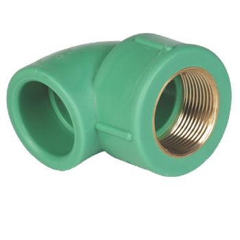 Suprem PPR Green Brass Elbow 32 mm x 3/4 Inch
