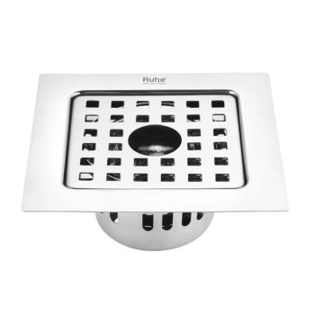 Ruhe Fire Flat Cut Floor Drain with hole and Cockroach Trap (6x6) inches
