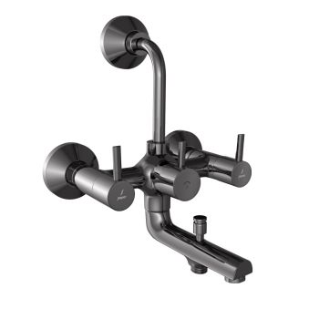 Jaquar Florentine Prime Wall Mixer 3-in-1 System with Provision for both Hand Shower and Overhead Shower Black Chrome