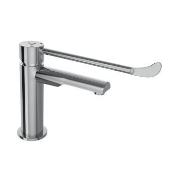 Jaquar Medi Series Florentine Prime Elbow Action Basin Mixer - FLP-CHR-5033BPM - Surgical Single Lever Tap - 450mm Braided Hoses