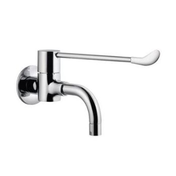 Jaquar Medi Series Florentine Bib Cock With Extended Lever Handle & Wall Flange