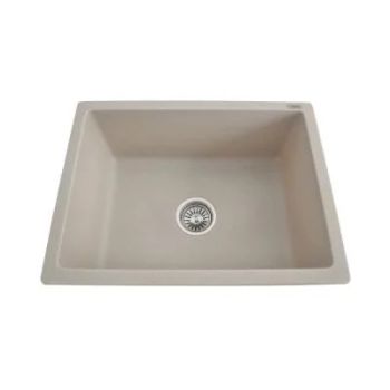 Futura Natural Quartz Single Bowl Kitchen Sink 22 x 20"