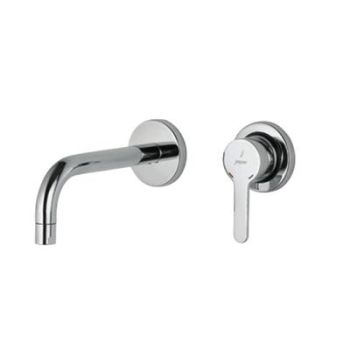 Jaquar Fusion Exposed Parts Kit Of Single Lever Basin Mixer Wall Mounted Consisting Of Operating Lever, Nipple, Spout & Two Wall Flanges