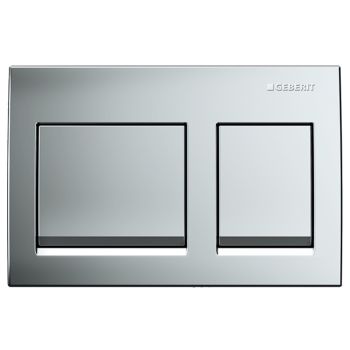 Geberit Alpha 25 Actuator Plate Square Matt Chrome 115.045.46.3