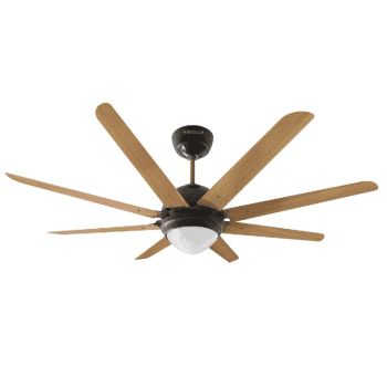 Havells Octet With Underlight 1320mm Ceiling Fan Walnut Black Nicke