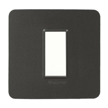 Crabtree Signia 1 Module Modular Front Plate with Support Frame (Grey) - ACWPLCGV01