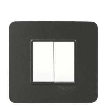 Crabtree Signia 2 Module Modular Front Plate with Support Frame (Grey) - ACWPLCGV02