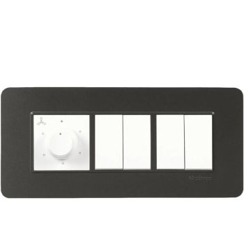Crabtree Signia 6 Module Modular Front Plate with Support Frame (Grey) - ACWPLCGV06