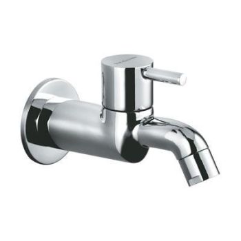 Hindware Flora Bib Cock with Wall Flange Chrome F280002