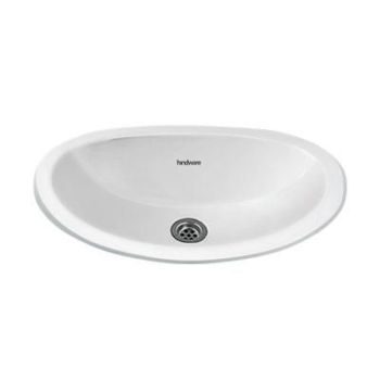 Hindware Mini Oval Counter Top Basin 490 x 360 mm Starwhite (10051)