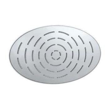 Jaquar Maze Overhead Shower 340X220Mm Oval Shape Single Flow (Body & Face Plate Stainless Steel With Chrome Finish) With Rubit Cleaning System