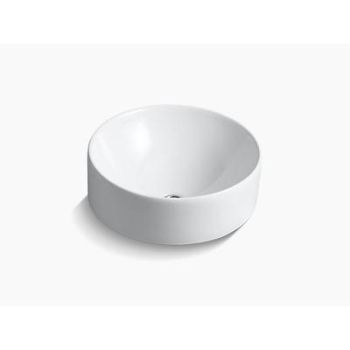 Kohler  Round Vessel Lavatory Without Faucet Hole White (K-14800X-0)