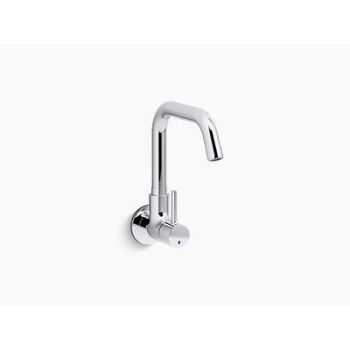 Kohler Cuff Single Handle Wall-Mount Cold-Only Kitchen Faucet Polished Chrome (K-37314In-4-Cp)