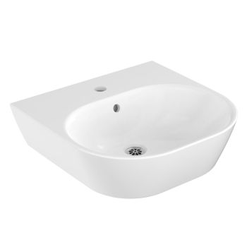 Kohler Span Round Wall Mount Basin With Single Faucet Hole In White (K-31458In-0)
