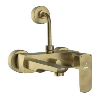 Jaquar Kubix Prime Single Lever Wall Mixer with Overhead Shower Provision - Antique Bronze PVD Finish (KUP-ABR-35117PM)