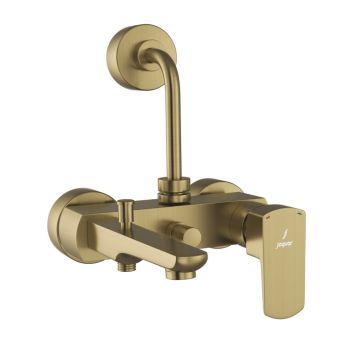 Jaquar Kubix Prime 3-in-1 Single Lever Wall Mixer with Hand & Overhead Shower Provision - Antique Bronze PVD Finish (KUP-ABR-35125PM)