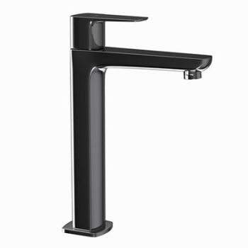 Jaquar Kubix Prime Pillar Cock With 190Mm Extension Body Black Chrome