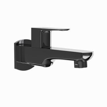 Jaquar Kubix Prime Bib Cock With Wall Flange Black Chrome