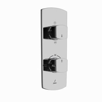 Jaquar Kubix Prime Aquamax Concealed Thermostatic Shower Mixer With 3Way Diverter Black Chrome