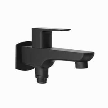 Jaquar Kubix Prime 2 Way Bib Cock With Wall Flange Black Matt