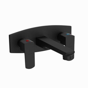 Jaquar Kubix Prime Two Concealed Stop Cocks With Basin Spout (Composite One Piece Body) Black Matt