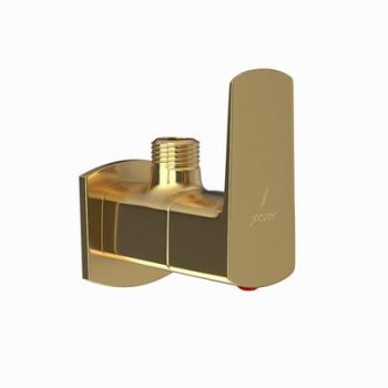 Jaquar Kubix Prime Angular Stop Cock With Wall Flange Full Gold
