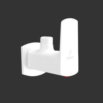 Jaquar Kubix Prime Angular Stop Cock With Wall Flange White Matt