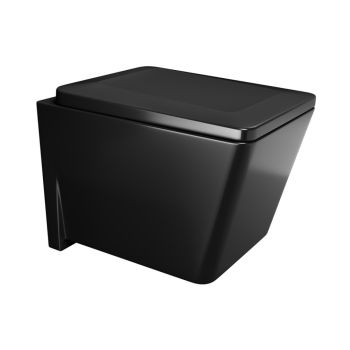 Jaquar Kubix Rimless Blind Installation Wall Hung Wc Black Matt (KUS-BLM-35953BIUFSM)