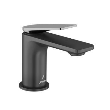Jaquar Laguna Single Lever Basin Mixer with Base Flange - Black Chrome PVD & Black Matt Dual-Tone Designer Faucet (LAG-BBC-91011BWF)