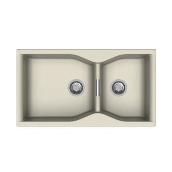 Carysil Quartz Largo 3620 Double Bowl Kitchen Sink Champagne