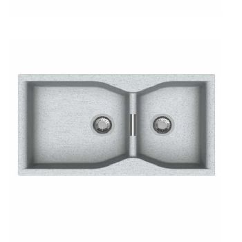 Carysil Quartz Largo 3620 Double Bowl Kitchen Sink Crater