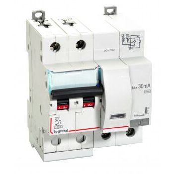 Legrand DX³ RCBO 32A Double Pole 30mA (240V AC) - C Curve 6kA Residual Current & Overload Protection