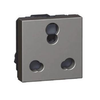 Legrand Arteor 6A / 16 A 3 Pin Combined Socket 2M Magnesium