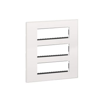 Legrand Myrius 18 Module Cover Plate with Support Frame (White) - New Nextgen Design
