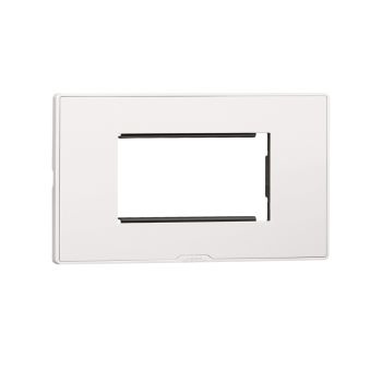 Legrand Myrius 4 Module Cover Plate with Support Frame (White) - New Nextgen Design - 2x2 Square Grid