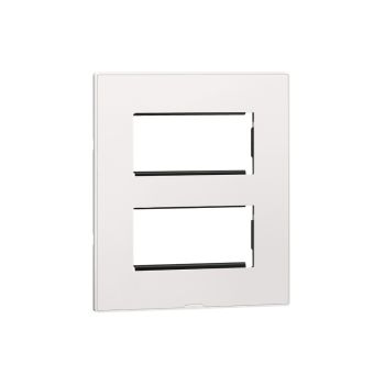 Legrand Myrius 8 Module Vertical Cover Plate with Support Frame (White) - New Nextgen Design - 4x2 Grid (V)