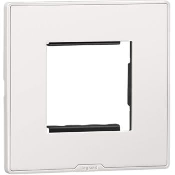 Legrand Myrius 2 Module Cover Plate with Support Frame (White) - New Nextgen Design - Square 2M Grid