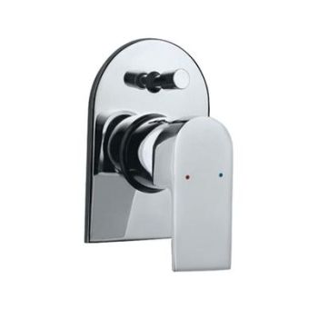 Jaquar Lyric Single Lever Exposed Parts Kit Of Hi-Flow Divertor Consisting Of Operating Lever, Wall Flange (With Seals) & Button Only