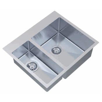 Carysil Micro Radius Waltz Double Bowl SS-304 Kitchen Sink 35"x20"x8"- Matt Finish