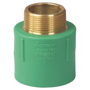 Supreme PPR Green MTA Brass 90 mm x 3 Inch