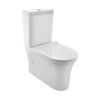 Jaquar Ornamix Rimless Coupled Toilet - P-Trap 180mm with Slim Soft-Close Seat Cover (ONS-WHT-10753P180UFSMZ)