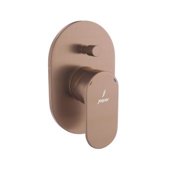 Jaquar Opal Prime Single Lever Hi-Flow Diverter Trim Kit - Antique Copper Brushed Finish Exposed Parts (OPP-ACR-15079NKPM)