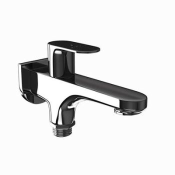 Jaquar Opal Prime 2 Way Bib Cock With Wall Flange Black Chrome