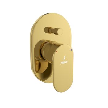 Jaquar Opal Prime Single Lever Hi-Flow Diverter Trim Kit - Gold Bright PVD Mirror-Finish Exposed Parts (OPP-GBP-15079NKPM)