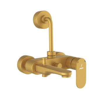 Jaquar Opal Prime 3-in-1 Wall Mixer - Gold Matt PVD Finish - OPP-GMP-15125PM - Complete with Bend Pipe & Legs