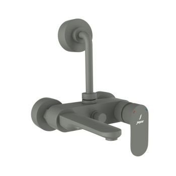 Jaquar Opal Prime Single Lever Wall Mixer with 115mm L-Bend for Overhead Shower - Graphite PVD Finish (OPP-GRF-15117PM)