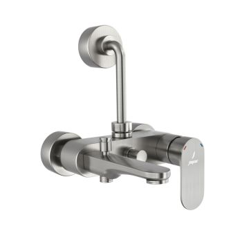 Jaquar Opal Prime 3-in-1 Single Lever Wall Mixer - OPP-SSF-15125PM - Stainless Steel Finish - For Hand & Overhead Shower