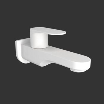 Jaquar Opal Prime Bib Cock With Wall Flange White Matt