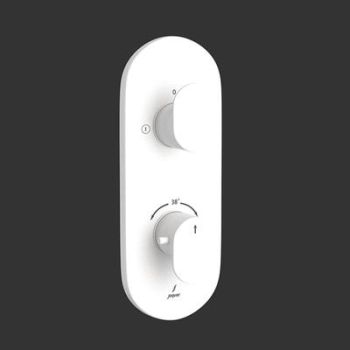 Jaquar Opal Prime Aquamax Thermostatic Shower Mixer With 2Way Diverter White Matt